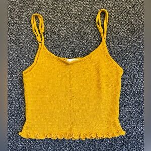 Yellow Smocked Tank Top
